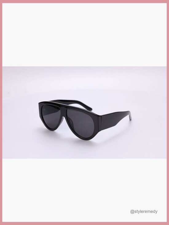 Retro Oversized Aviator Sunglasses UV400 Protection Plastic Frame